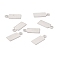 Non-Tarnish 304 Stainless Steel Charms, Rectangle, Stainless Steel Color, 13x5x0.5mm, Hole: 1.2mm