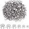 600Pcs 6 Styles 304 Stainless Steel Sew on Prong Settings, Claw Settings for Pointed Back Rhinestone, Stainless Steel Color, 100pcs/style