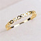 Hollow Out Heart Brass Finger Rings for Women, Golden, 3mm, US Size 10(19.8mm)