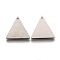 Tarnish Resistant 304 Stainless Steel Pendants, Stamping Blank Tag, Laser Cut, Double Side Drawbench Effect, Triangle, Stainless Steel Color, 15x15x1mm, Hole: 1.2mm