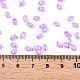 Непрозрачные цвета блестящие стеклянные бусины SEED-T006-02D-4