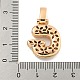 Латунные микропаве прозрачные подвески с фианитом KK-B099-01G-G-3