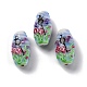 Овальные бусины Lampwork ручной работы LAMP-G137-D08-1