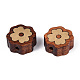 Натуральные сандаловые бусины и латунные бусины WOOD-T032-33E-2