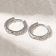 Серьги-кольца из латуни с микропаве из кубического циркония EJEW-H143-15P-2