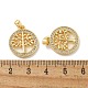 Подвески из латуни с микропаве из циркония KK-R210-21G-02-3