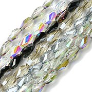 Прозрачные стеклянные бусины гальваническим пряди GLAA-K064-03A