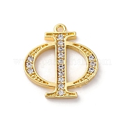 Подвеска из латуни с микропаве из кубического циркония KK-H449-76G-09