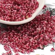 Двухцветный внутренний цвет прозрачный стеклянный бисер SEED-C004-05F