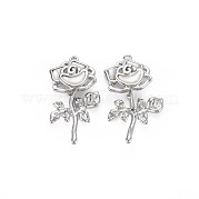 Латунные перламутровые подвески с белыми ракушками KK-S364-237P