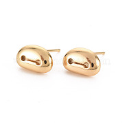 Овальная латунная фурнитура для серег KK-S356-440-NF