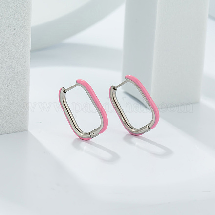 Овальные серьги-подвески из нержавеющей стали 304 CL6845-3-1