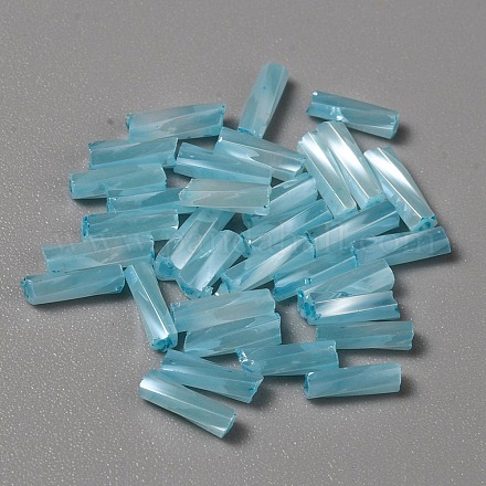 Непрозрачные цветные стеклянные бусины из стекляруса GLAA-WH0039-08H-1