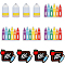 12Pcs 3 Style Silicone Beads, DIY Necklaces and Bracelets Making, Pen/Blackboard/Pencil, Mixed Color, 25~35x18~30x8.5~9.3mm, Hole: 2.5~3mm, 4pcs/style