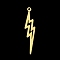 201 Stainless Steel Pendants, Laser Cut, Lightning, Golden, 38x8.5x1mm, Hole: 1.6mm