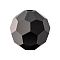 Preciosa® Crystal Beads, Czech Crystal, 451 19 602 Round, 23980 Jet, 6mm, Hole: 1.2mm