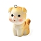 Resin Pendants, Cat Shape Charms, with Platinum Iron Loops, Light Khaki, 39x23x32mm, Hole: 2mm