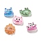 Translucent Resin Cabochons, Animal, Mixed Shapes, Mixed Color, 6~8x7~9x3~3.5mm