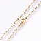 304 Stainless Steel Cable Chains Necklaces, with Lobster Claw Clasps, Golden, 19.69 inch(50cm), 2x0.5mm, link: 4x2x0.5mm