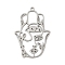 304 Stainless Steel Pendants, Hamsa Hand with Women Pattern, Stainless Steel Color, 37x25.5x1.5mm, Hole: 1.5mm