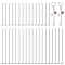PH PandaHall 60Pcs 925 Sterling Silver Head Pins, 2 Sizes 19/ 24mm Flat Head Pins 24 Gauge Jewelry Headpins Bendable Beading Pins for Earring Pendant Bracelet Necklace Jewelry DIY Craft