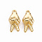 Rack Plating Alloy Pendants, Cadmium Free & Lead Free, Palm, for Win, Light Gold, 20x9.5x7mm, Hole: 1.6mm