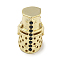 Brass Micro Pave Black Cubic Zirconia Beads, Cadmium Free & Nickel Free & Lead Free, Helmet, Real 18K Gold Plated, 13.5x9x10.5mm, Hole: 2mm