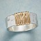 Zinc Alloy Wire Wrapped Finger Rings for Women, Golden & Silver, US Size 8(18.1mm)