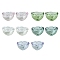 10Pcs 5 Colors Glass Bead Cone for Wind Chimes Making, Multi-Petal, Flower, Mixed Color, 21x13mm, Hole: 2mm, 2pcs/color
