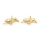Brass Pendants, Cadmium Free & Nickel Free & Lead Free, Bird Charm, Real 18K Gold Plated, 8.5x14.5x3.5mm, Hole: 1.5mm