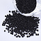 Opaque Glass Cylinder Beads, Seed Beads, Frosted Colours, Round Hole, Black, 1.5~2x1~2mm, Hole: 0.8mm, about 8000pcs/bag, about 85~95g/bag