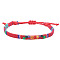 Adjustable Bohemian Style Cotton & Linen Cord Braided Bracelets for Friendship, Colorful