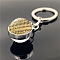 Alloy Pendant Keychain, Musical Theme Glass Ball Keychains , Musical Note Pattern, 8cm