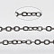 Brass Coated Iron Cable Chains, Soldered, with Spool, Flat Oval, Gunmetal, 2.2x1.7x0.3mm, about 39.37 Feet(12m)/roll