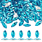 FINGERINSPIRE 100 PCS Horse Eye Shaped Rhinestones 15x7mm Aquamarine Pointback Glass Rhinestones Horse Eye Shape Gem Stones Rhinestone for DIY Crafts Glass Gems for Clothes Dress Costume Decoration