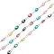 304 Stainless Steel Link Chains, with Enamel and Spool, Unwelded, Colorful, Links: 11x4x3mm, 32.8 Feet(10m)/roll