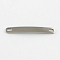 Tarnish Resistant Curved Rectangle 201 Stainless Steel Blank Tag Links connectors, Stainless Steel Color, 49x6.3x1mm, Hole: 2.5x4.5mm
