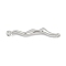 Brass Pendants, Lead Free & Cadmium Free, Long-Lasting Plated, Rack Plating, Platinum, 21x2.5x3.5mm, Hole: 1mm