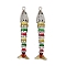 Brass Micro Pave Cubic Zirconia Pendants, with Enamel, Fish, Real Platinum Plated, 45x10.5x6mm, Hole: 1.4mm