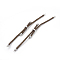 Adjustable Nylon Cord Slider Bracelet Making, with Brass Findings, Long-Lasting Plated, Real Platinum Plated, Coconut Brown, 8-5/8 inch(22cm), 2~3.5mm, Hole: 1.5mm