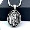 Retro Rock Punk Men's Greek Mythology Stainless Steel Pendant Necklaces, Stainless Steel Color