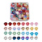 Transparent Spray Painted Glass Beads, Dog Paw Print, Mixed Color, 11x12x4.5mm, Hole: 1mm, 160pcs/box