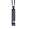 Stainless Steel Urn Ashes Necklace, with Glass Rhinestone Pendant Necklace for Women, Light Amethyst, Pendant: 0.98x0.79x0.24 inch(2.5x2x0.6cm)