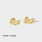 Stainless Steel Heart Cuff Earrings, Real 18K Gold Plated, 6.5mm