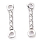 Tarnish Resistant 201 Stainless Steel Links Connectors, Twist Bar Links, Stainless Steel Color, 12x1.3x1.2mm, Hole: 1mm