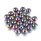 Ion Plating(IP) 304 Stainless Steel Beads, Rondelle, Rainbow Color, 8x6.5mm, Hole: 2.5mm