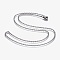 Non-Tarnish 304 Stainless Steel Cable Chain Necklaces, with 304 Stainless Steel Beads and Clasps, Stainless Steel Color, 19.7 inch(50cm), 2mm