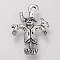 Tibetan Style Alloy Pendants, Garden Theme Charms, Cadmium Free & Lead Free, Scarecrow, Antique Silver, 23x16.5x2mm, Hole: 2mm, about 870pcs/1000g