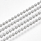 Tarnish Resistant 304 Stainless Steel Ball Chains, with Spool, Stainless Steel Color, 1.5mm, about 49.21 Feet(15m)/roll