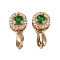 Rack Plating Brass Micro Pave Cubic Zirconia Ice Pick Pinch Bails, Long-Lasting Plated, Lead Free & Cadmium Free, Round, Rose Gold, 17x8x6.5mm, Hole: 5x2mm, Pin: 0.7mm